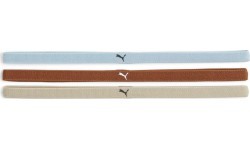 Puma Galvos Juosta AT Sportbands Womens (3pcs) Cream Blue Brown 053491 24