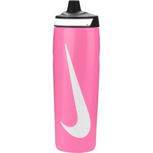 Nike Refuel Bottle Grip Water Bottle 24oz, Black/Pink