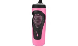 Бутылка для воды Nike Refuel Bottle Grip 24oz, чёрная/розовая