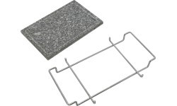 Гранитная плита для гриля GRANIT L с желобком и держателем, 30x20x1,65 см
