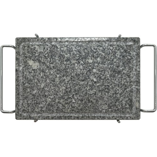 Гранитная плита для гриля GRANIT L с желобком и держателем, 30x20x1,65 см