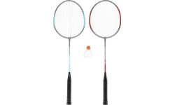 NRZ002 STEEL / BADMINTON SET 2 ROCKETS + SHUTTLECOCKS NILS