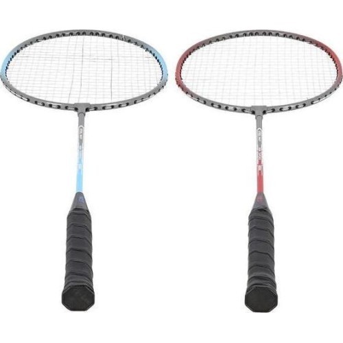 NRZ002 STEEL / BADMINTON SET 2 ROCKETS + SHUTTLECOCKS NILS