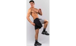 Venum Lazer Hybrid treniruočių šortai, juodi/pilki