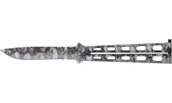 Складной нож Kandar NM497G зелёные черепа глаза бабочки