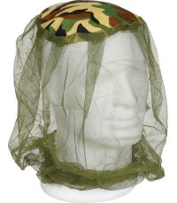 Mosquito Head Net OD green-woodland elastic band
