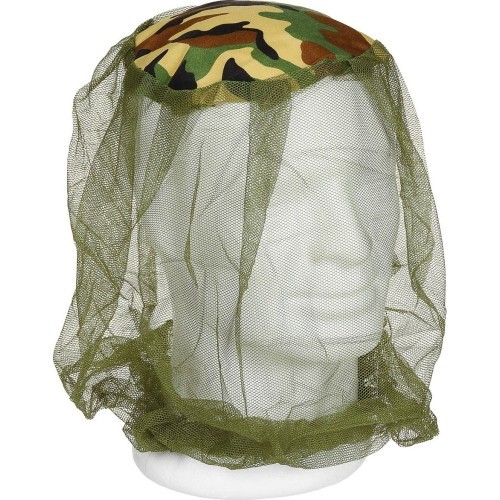 Mosquito Head Net OD green-woodland elastic band