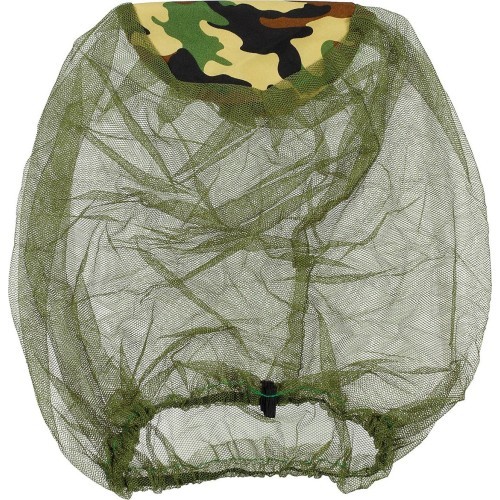 Mosquito Head Net OD green-woodland elastic band