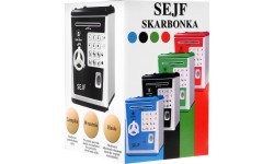 Safety Deposit Box Piggy Bank Blue