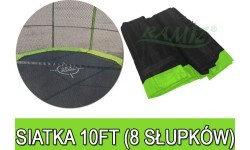 Safety net mesh for trampoline 10FT - 8 poles green