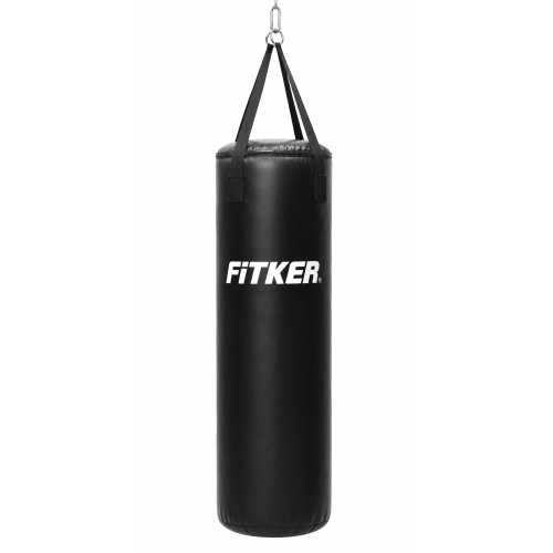 Punching Bag JUNIOR, PVC, Black - 85x32cm - Straps