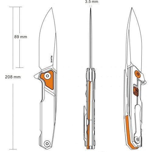 Ruike P875-SZ silver folding knife