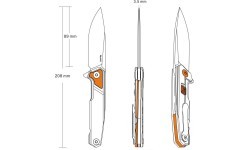 Ruike P875-SZ silver folding knife