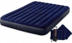 Inflatable 2 Seater Velor Mattress Intex