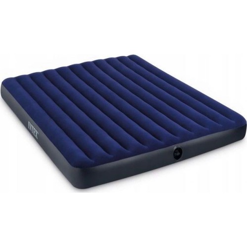 Inflatable 2 Seater Velor Mattress Intex