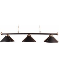 3 Shades Lamp Buffalo Black Leather, 150 cm