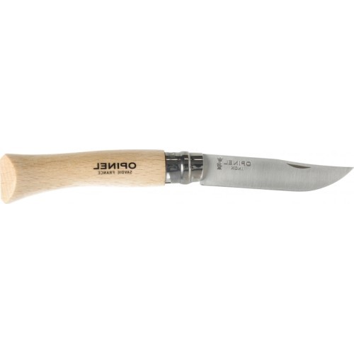 Opinel 7 inox beech knife in blister pack