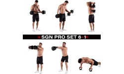 Набор отягощений SGN140 Pro Set 6 в 1, 2 части, 40 кг HMS