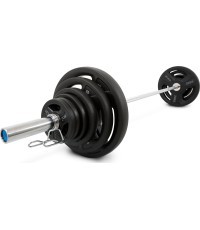 "Pivot Fitness PVT-100 Pro Training Olympic Plate Set - Chrome Bar