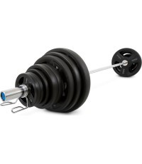 Pivot Fitness PVT-100 Pro Training Olympic Plate Set - Chrome Bar
