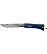 Peilis su dirželiu Opinel Colorama 08 Inox, tamsiai mėlynas, dėkle
