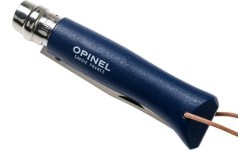 Peilis su dirželiu Opinel Colorama 08 Inox, tamsiai mėlynas, dėkle