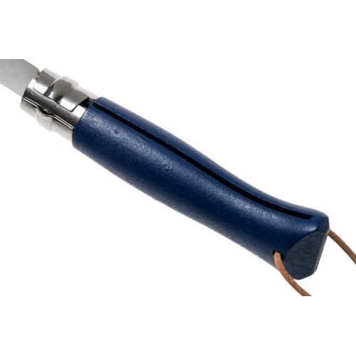 Нож с ремешком Opinel Colorama 08 Inox, тёмно-синий, в чехле