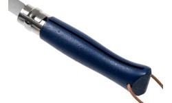 Peilis su dirželiu Opinel Colorama 08 Inox, tamsiai mėlynas, dėkle