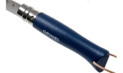 Peilis su dirželiu Opinel Colorama 08 Inox, tamsiai mėlynas, dėkle