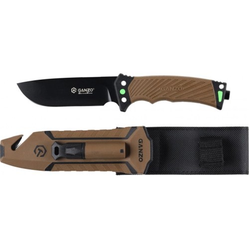 Peilis su fiksuota geležte Ganzo G8012V2-DY flintlock