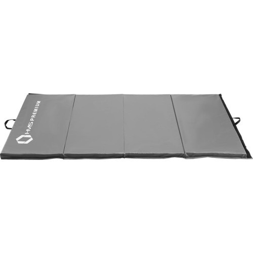 Sulankstomas gimnastikos čiužinys HMS Premium MGS01, 2400 x 1200 mm, pilkas