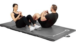 Sulankstomas gimnastikos čiužinys HMS Premium MGS01, 2400 x 1200 mm, pilkas