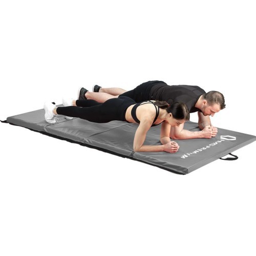 Foldable Gymnastic Mattress HMS Premium MGS01, 2400x1200mm, Gray 