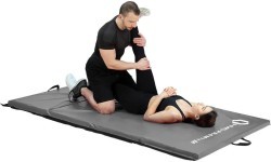 Foldable Gymnastic Mattress HMS Premium MGS01, 2400x1200mm, Gray 