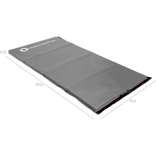 Sulankstomas gimnastikos čiužinys HMS Premium MGS01, 2400 x 1200 mm, pilkas