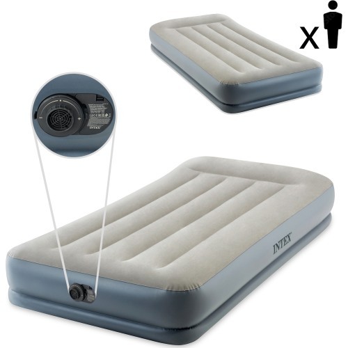 Materac dmuchany 191x99cm z pompką jednoosobowy Intex 64116ND