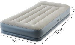 Materac dmuchany 191x99cm z pompką jednoosobowy Intex 64116ND