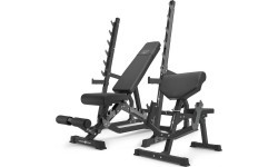 Set MS6_2.0 | Double-sided bench + gantry stands + Scott bench (prayer bar) with adjustable support - Marbo Sport