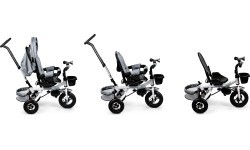 Turning tricycle 360° Grey Delux with canopy ECOTOYS