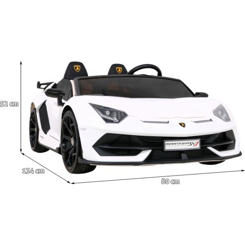 Elektromobilis Lamborghini SVJ Drift, baltas