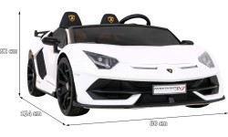 Elektromobilis Lamborghini SVJ Drift, baltas
