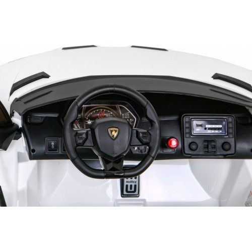 Elektromobilis Lamborghini SVJ Drift, baltas