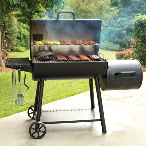 Char-Griller Smoking Champ Outdoor Grill-Smoker