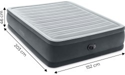 Pripučiamas čiužinys 203x152 cm su pompa INTEX 64414ND