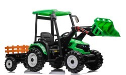 Трактор MEGA D68 с прицепом, зелёный
