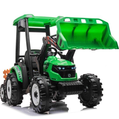 MEGA D68 Tractor Vehicle With Trailer Green