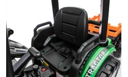Elektromobilis traktorius MEGA D68 su priekaba, žalias