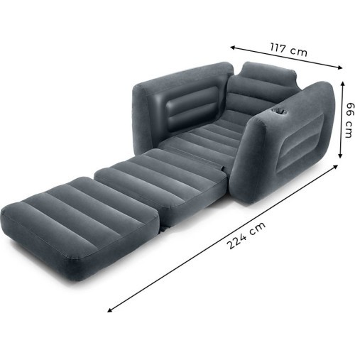 Pripučiamas krėslas-čiužinys 2-in-1 INTEX 66551