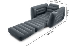 Pripučiamas krėslas-čiužinys 2-in-1 INTEX 66551