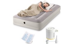 Inflatable mattress for sleeping 191x99x30 cm single person with USB pump INTEX 64177